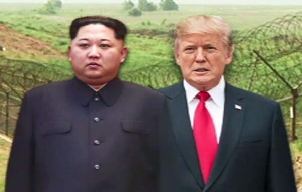 도널드 트럼프 미국 대통령과 김정은 북한 국무위원장