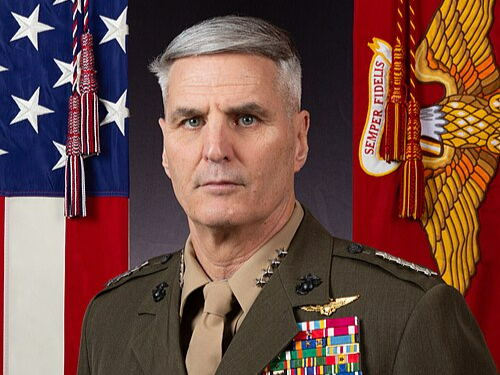 미군 합동참모본부 차장 후보자 크리스토퍼 마호니 대장. 그는 병력보다는 역량이 미군의 전투준비태세에 더 중요하다고 발언했다./미국 해병대