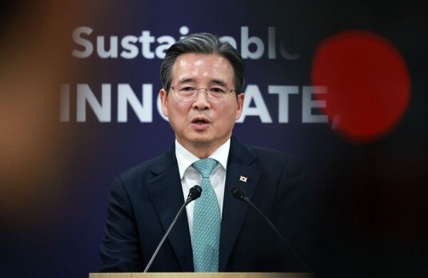 김용범 대통령실 정책실장이 29일 경주 APEC 미디어센터에서 브리핑을 하고 있다. /연합뉴스