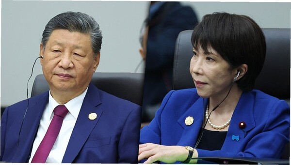 경주 APEC에 참석한 시진핑 중국 국가주석과 다카이치 사나에 일본 총리